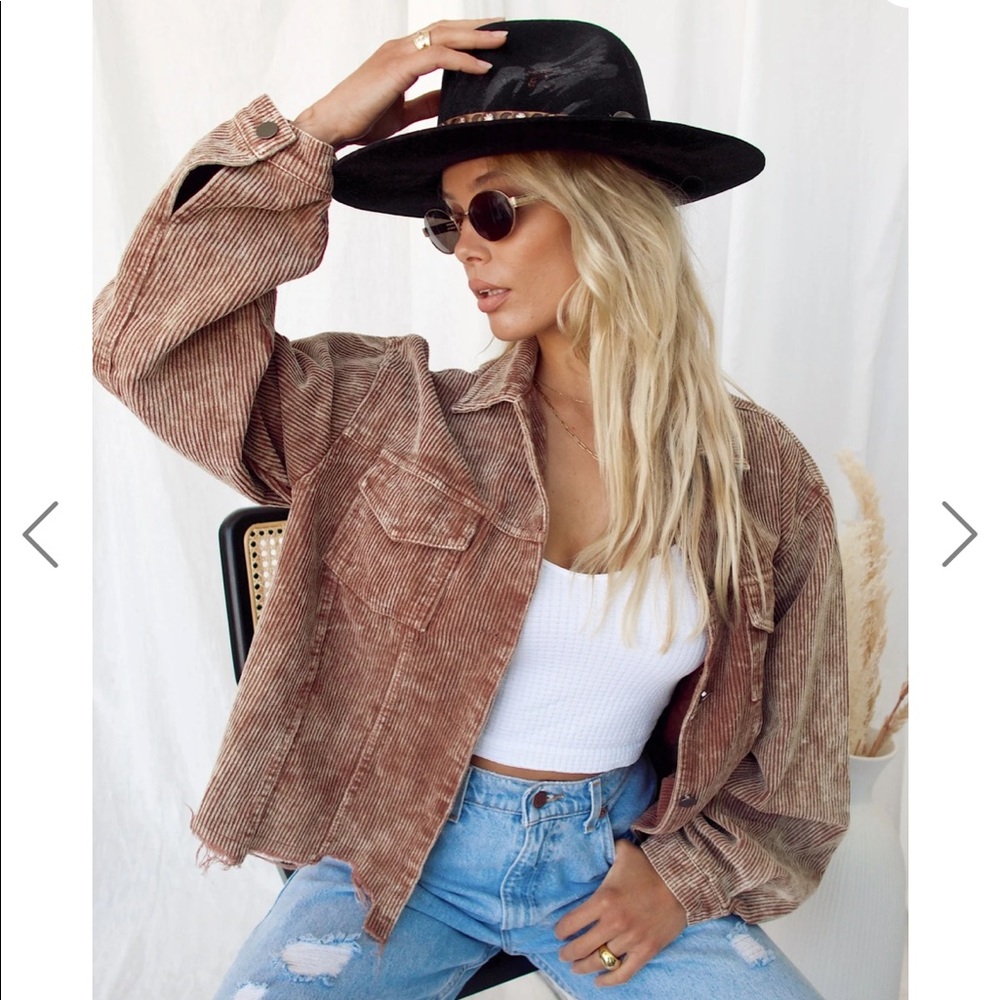 Not Your Boyfriend's Chocolate Corduroy Jacket